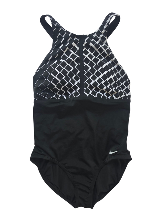 Nike Other - Nike Black & White High-Neck One-Piece Swimsuit